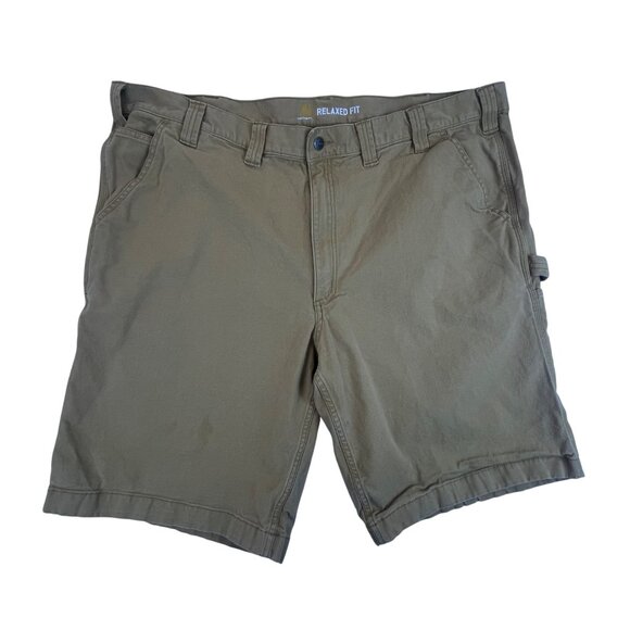Carhartt Mens Tan Cotton Relaxed Fit Utility Work Shorts Size 44 - Picture 1 of 9